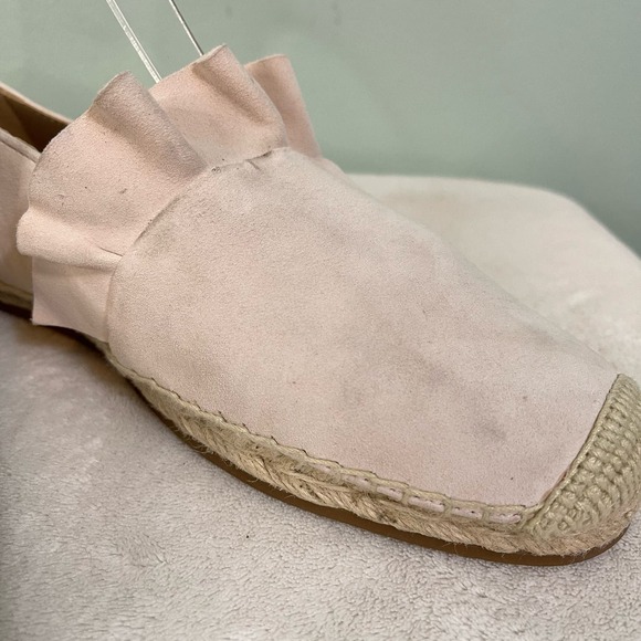 Michael Kors Women's Cream Slip On Suede Round Toe Espadrille Loafers Size 6 - Picture 4 of 12